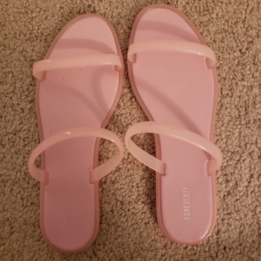 Forever 21 Pink Jelly Sandals